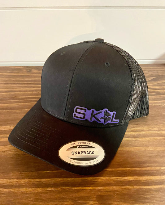 Yupoong or Richardson 112 Blk/Blk SKOL MN Vikings Hat